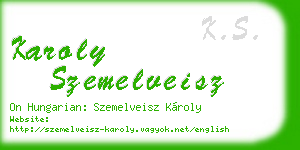 karoly szemelveisz business card